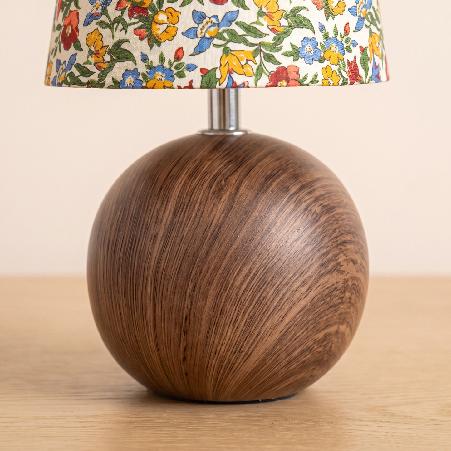 Close up of the Anna Floral Table Lamp base and shade edge