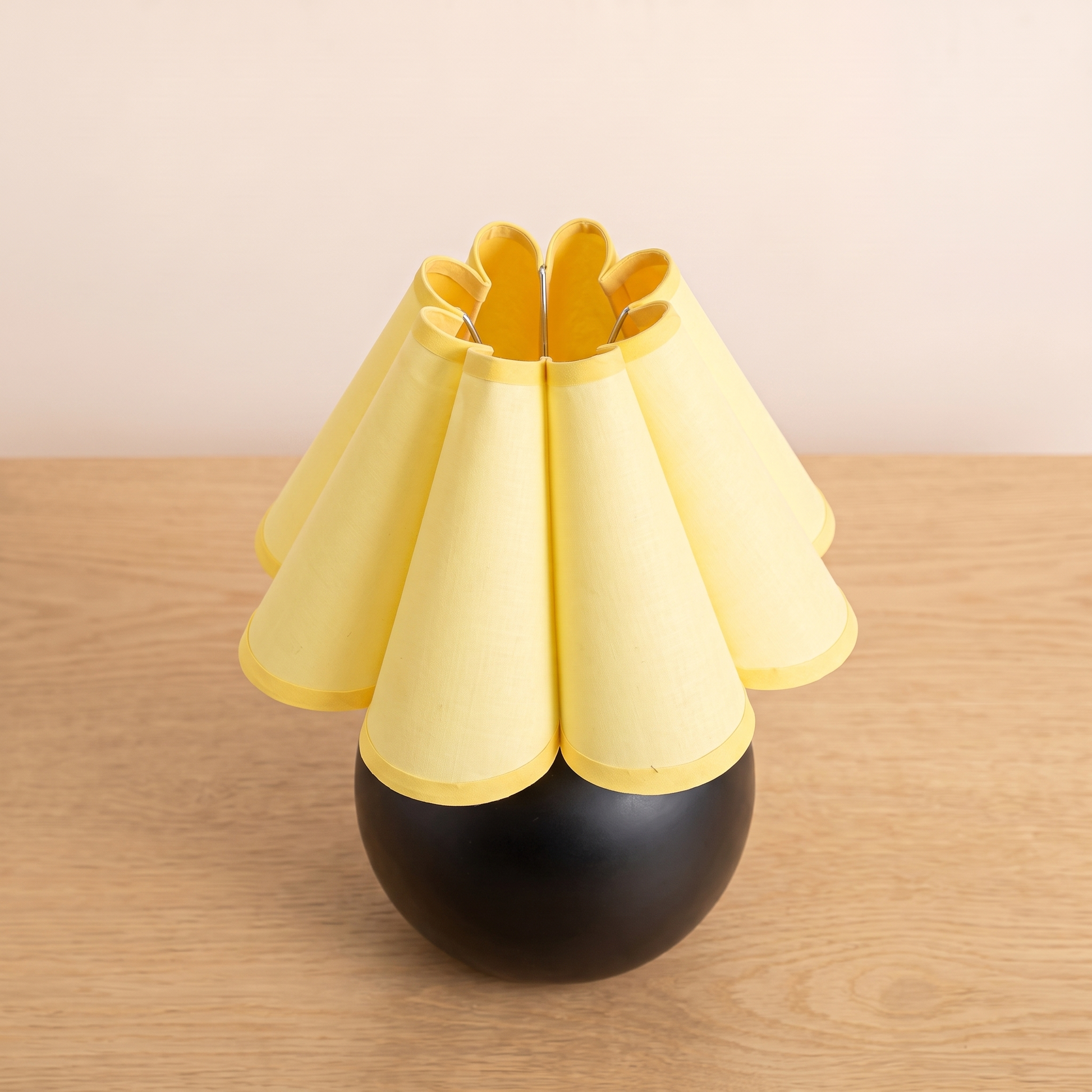 Sunburst Table Lamp seen from above showing the shade opening
