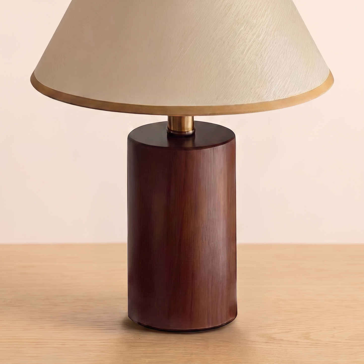Close up of the Martin Table Lamp wooden base