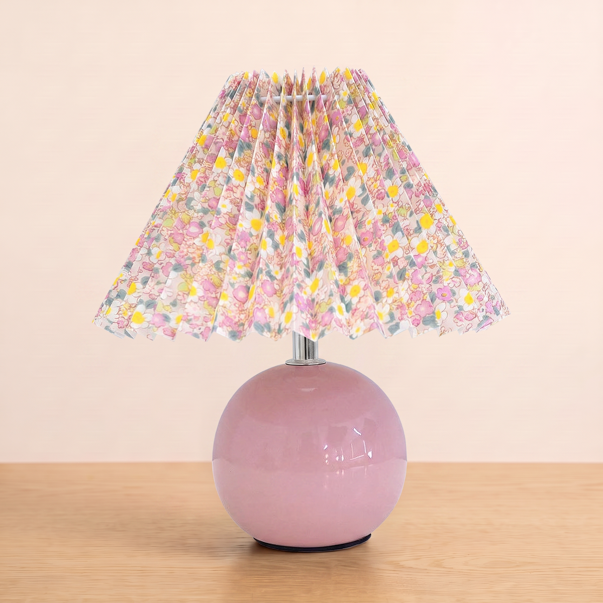 Nordic Ceramic Table Lamp with the pink ceramic base