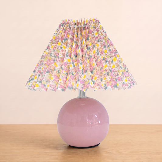 Nordic Ceramic Table Lamp with the pink ceramic base