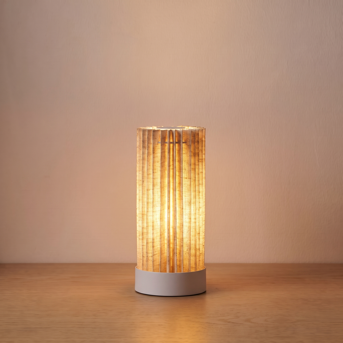 The lamp folded into its lantern shape and switched on as a night light
